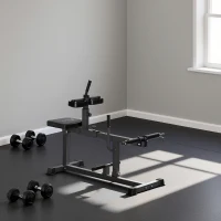 Soozier Adjustable Steel Seated Calf Raise Exercise Strength Training Gym Equipment, Black(m-9)