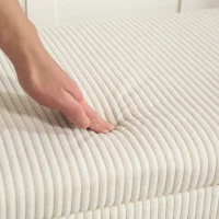 HOMCOM 44 Inches Ottoman with Storage, Lid, Legs, Corduroy End of Bed Bench for Living Room, Bedroom, Entryway, Beige(m-10)