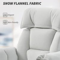 HOMCOM High Back Office Chair, Reclining Desk Chair with Footrest, High Resilience Foam, Rolling Wheels, Cream White(m-8)