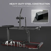 Soozier Adjustable Steel Seated Calf Raise Exercise Strength Training Gym Equipment, Black(m-6)