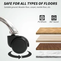 HOMCOM High Back Office Chair, Reclining Desk Chair with Footrest, High Resilience Foam, Rolling Wheels, Light Taupe Gray(m-7)