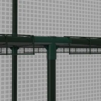 Outsunny Portable Greenhouse, Walk-In Small Outdoor Green House with 2 Tier U-Shaped Flower Rack Shelves, 4.6' x 4.7', White(m-10)