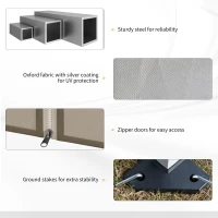 Outsunny 210D Oxford 10' x 10' Pop Up Canopy Tent with Netting, Instant Screen Room House, Tents for Parties, Height Adjustable, with Carry Bag, for Outdoor, Garden, Patio(m-7)