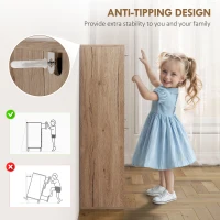 HOMCOM Shoe Storage Cabinet with 4 Flip Drawers, Narrow and Slim, 20 Pair of Shoes Organizer for Hallway, Entryway, Oak(m-7)