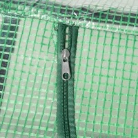 Outsunny Portable Mini Tunnel Greenhouse Garden Planting Warm House with 3 Windows, 71" x 24" x 24", Green(m-9)