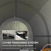 Outsunny 5' x 8' Outdoor Storage Shed, Heavy Duty Galvanized Steel Portable Shed for Bike, Motorcycle, Garden Tools, Light Grey(m-7)