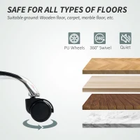 HOMCOM Executive Office Chair, Pet-Friendly Leather Ergonomic Desk Chair with Footrest, Swivel Recliner, Black(m-7)