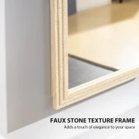 HOMCOM 64" x 21" Full Length Mirror, Standing, Wall-Mounted or Leaning Against Wall, for Bedroom, Living Room, Beige(m-6)