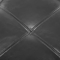 HOMCOM Storage Ottoman Bench, Foot Rest with Solid Wood Legs, 51 Inches PU Leather Storage Chest for Living Room, Black(m-9)