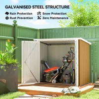 Outsunny 5' x 3' Metal Garden Storage Shed, Tool House with Double Doors for Backyard, Patio, Lawn(m-4)