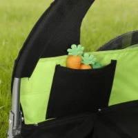 Aosom 2-Seat Child Bike Trailer for Kids with a Strong Steel Frame, 5-Point Safety Harnesses, & Comfortable Seat, Green(m-10)