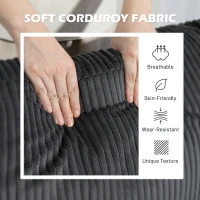 HOMCOM L Shaped Couch, L Shape Sofa with Chaise Lounge and Spring Cushion for Living Room, Bedroom, Charcoal Grey(m-6)