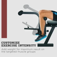 Soozier Weight Bench, Flat Incline Decline Workout Bench Press Set with Squat Racks, Leg Developer, Weight Plate Stand(m-6)