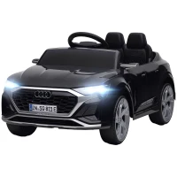Qaba 12V Battery Powered Kids Electric Car, Audi Q8 etron Sportback Licensed Ride on Car w/ Remote Control, Black(m-2)