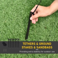 HOMCOM 7ft Christmas Inflatables Outdoor Decorations Santa Claus Driving a Snowmobile, Blow-Up Yard Christmas Decor with LED Lights Display(m-7)