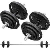 Soozier Adjustable Dumbbell Set, 2 in 1 Weights Dumbbells Set for Home Gym, 112lb Free Weights with Non-Slip Grip(m-2)