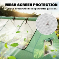 Outsunny Portable Mini Greenhouse with Mesh Windows for Indoor and Outdoor, 94.5" x 35.4" x 35.4", Green(m-10)