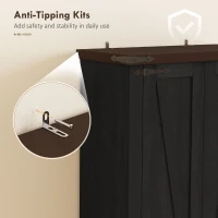 HOMCOM 71" Tall Kitchen Pantry Cabinet, Farmhouse Kitchen Storage Cabinet with Soft-Close Drawer and Adjustable Shelves, Black(m-6)