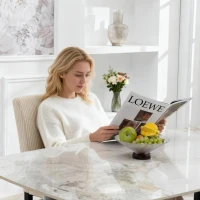 HOMCOM Modern Dining Chairs Set of 4, Kitchen Chairs with Rubberwood Legs and Padded Seat, Beige(m-9)