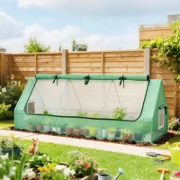Outsunny Portable Mini Greenhouse with Mesh Windows for Indoor and Outdoor, 94.5" x 35.4" x 35.4", Green(m-8)
