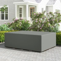 Outsunny Patio Furniture Covers, Waterproof, Windproof Anti-UV 600D Heavy Duty Oxford Fabric Outdoor Furniture Cover for Dining Table Chair Set, 108" x 80" x 35", Charcoal Grey(m-9)