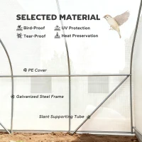 Outsunny 15'x10'x7' Greenhouse Gardening Planting Shed White(m-4)