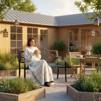 Outsunny Garden Bench Outdoor Loveseat with Vintage Floral Pattern Cast Metal, 50" x 23.6" x 35", Black(m-10)