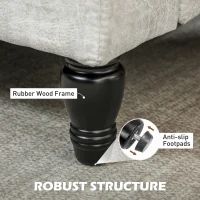 HOMCOM Modern Accent Chair, Leathaire Armchair with Turned Legs and Wide Seat, Comfy Chair for Living Room, Cream White(m-5)