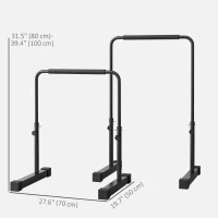 Soozier Push Up Bars, Adjustable Dip Station Parallel Bars with 4 Height Levels for Home Gym Fitness Workout(m-3)