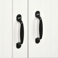 HOMCOM Modern Sideboard Buffet Cabinet with Drawers and Beadboard Door Cupboard Kitchen Storage Cabinet White(m-10)