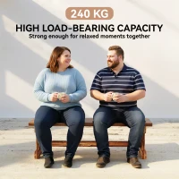 Outsunny Rustic Outdoor Wooden Bench, Backless Garden Bench Patio Loveseat with X-Shape Base for Porch, Park, Carbonized(m-5)