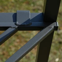 Outsunny 12' x 10' Outdoor Patio Gazebo Canopy with Double Tier Roof, Removable Mesh Sidewalls, Triangular Display Shelves, Beige(m-10)