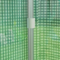 Outsunny Walk-in Tunnel Greenhouse with Galvanized Steel Frame and Windows, Garden Planting Warm House, 13' x 10' x 6.5' , Green(m-10)