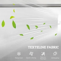 Outsunny 3-Seat Outdoor Glider Chair, Patio Rocking Chair, Steel Frame, Sling Fabric Seat for Garden, Backyard, Lawn, Cream(m-6)