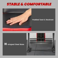 Soozier Adjustable Weight Bench with Squat Rack, Incline Flat Bench Press with Barbell Rack for Home Gym, 660 lbs Capacity(m-7)