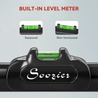 Soozier Pull Up Bar Doorway No Screws, Chin Up Bar with Level Metre, 37.8"-51.2" (96-130cm) Width Adjustable, Max Load 440lbs(m-5)