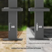 Outsunny 10' x 10' Outdoor Gazebo, Retractable Pergola Canopy with Magnetic Fixture, UPF30+ Metal Pergola Kit, Grey(m-7)