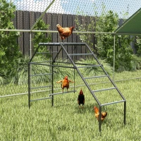 PawHut Chicken Coop Perches with Adjustable Swing, 10 Roosting Bars, for Backyard, Farm(m-10)