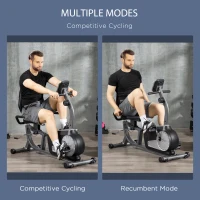 Soozier Exercise Bike, Stationary Bike with 8-Level Magnetic Resistance, LCD Display, Adjustable Seat and Backrest for Home Gym(m-9)