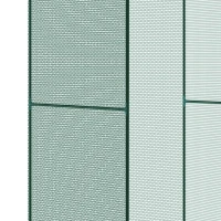 Outsunny 4' x 4' Walk-in Greenhouse, Garden Planting Warm House With Roll-Up Zipper Door for Seedlings Herbs Flowers, Dark Green(m-10)