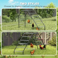 PawHut Chicken Coop Perches with Adjustable Swing, 10 Roosting Bars, for Backyard, Farm(m-4)