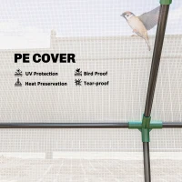 Outsunny Portable Mini Tunnel Greenhouse Garden Warm House with 2 Windows Steel Frame PE Cover, 47" x 24" x 24", White(m-4)