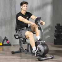 Soozier Exercise Bike, Stationary Bike with 8-Level Magnetic Resistance, LCD Display, Adjustable Seat and Backrest for Home Gym(m-8)