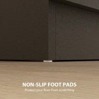 HOMCOM Bedside Table, Modern Night Stand with 3 Drawers and Metal Rail for Bedroom, Dark Brown(m-6)