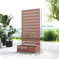 Outsunny Trellis Planter for Climbing Plants, Raised Garden Bed with Trellis, Planter Box for Outdoor Garden, Light Brown(m-3)