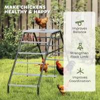 PawHut Chicken Coop Perches with Adjustable Swing, 10 Roosting Bars, for Backyard, Farm(m-8)