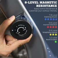 Soozier Exercise Bike, Stationary Bike with 8-Level Magnetic Resistance, LCD Display, Adjustable Seat and Backrest for Home Gym(m-4)