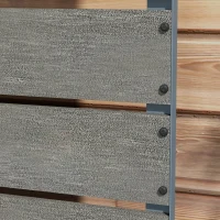 Outsunny Raised Garden Bed with Trellis, Freestanding Elevated Planter Box for Climbing Vines, 28" x 15" x 59", Dark Grey(m-9)