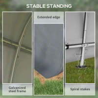 Outsunny 10' x 10' Outdoor Storage Tent, Heavy Duty and Waterproof Portable Shed for Bike, Motorcycle & Garden Tools(m-5)