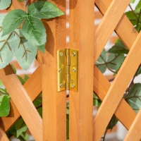 Outsunny Raised Garden Bed with Trellis, Wooden Raised Planter Box with Corner Trellis, Outdoor Garden Bed for Patio & Balcony(m-9)